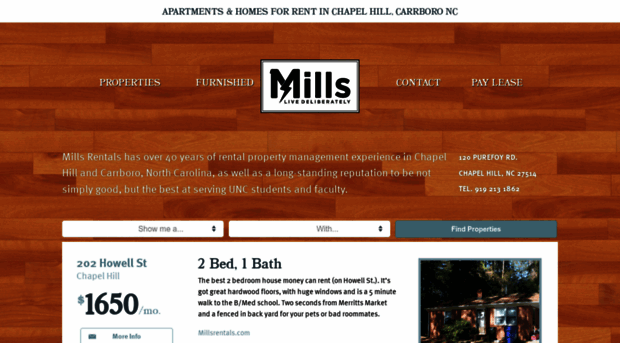 millsrentals.com