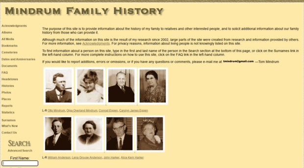 mindrumfamilyhistory.com