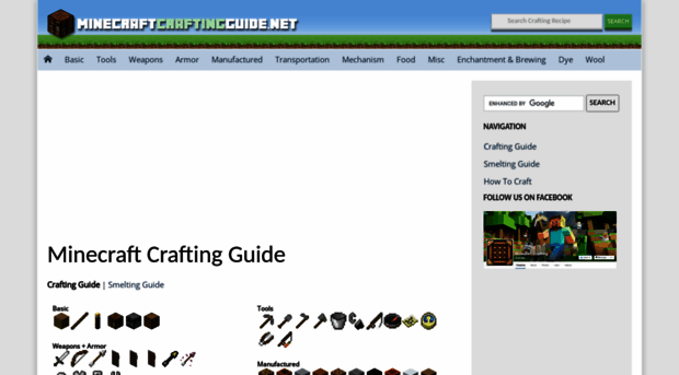 minecraftcraftingguide.net