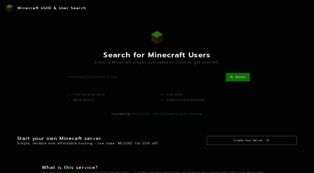 minecraftuuid.com