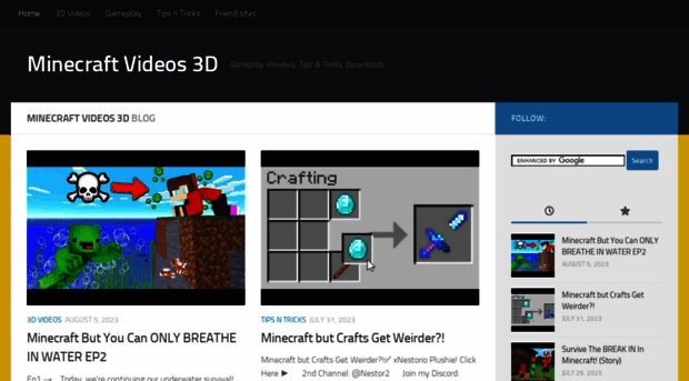 minecraftvideos3d.com