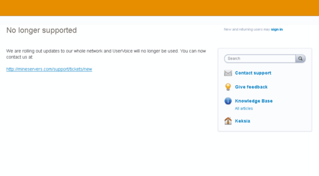 mineservers.uservoice.com