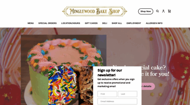 minglewoodbakeshop.com