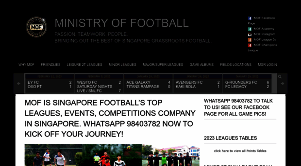 ministryoffootball.com.sg