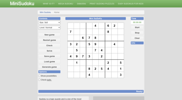 minisudoku.com