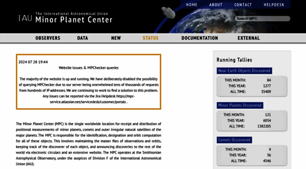 minorplanetcenter.net