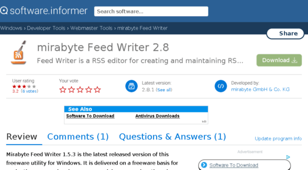 mirabyte-feed-writer.software.informer.com