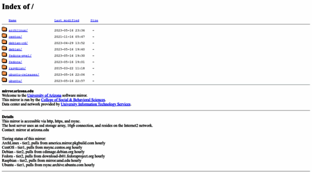 mirror.arizona.edu