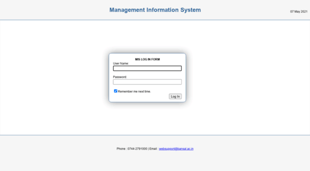 mis.bansal.ac.in