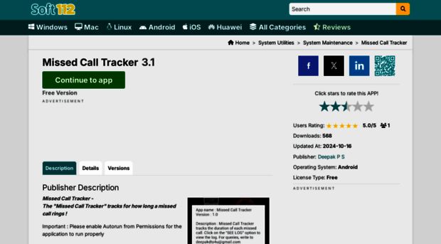 missed-call-tracker.soft112.com
