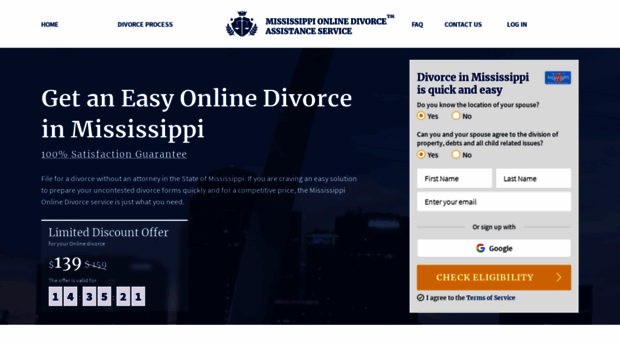 mississippionlinedivorce.com