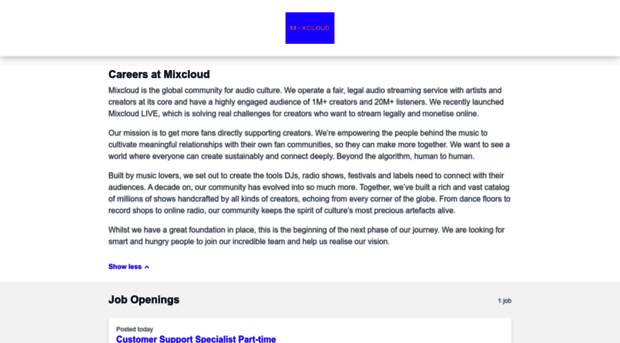 mixcloud-limited.workable.com