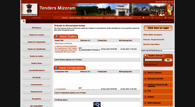 mizoramtenders.gov.in