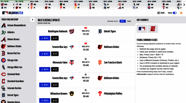 mlbmonster.com - MLB Streams | Live & On-Demand... - MLB Monster