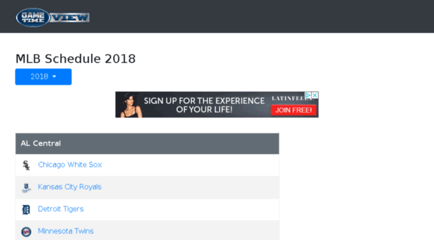 mlbschedule2018.org