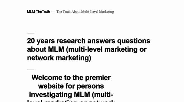 mlm-thetruth.com