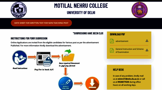 mlncdu.collegepost.in