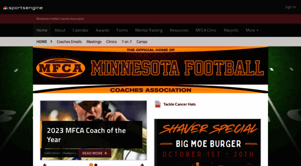 mnfootballcoaches.com