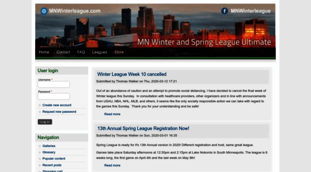 mnwinterleague.com