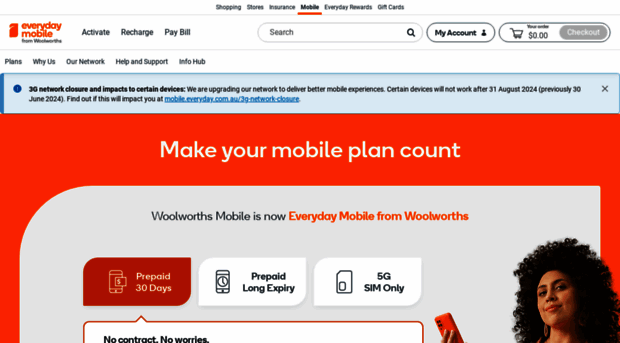mobile.everyday.com.au - SIM Only & Prepaid Plans | Eve... - Mobile ...
