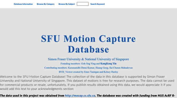 mocap.cs.sfu.ca