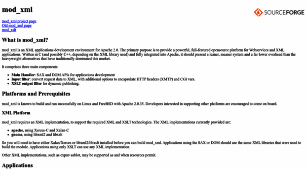 mod-xml.sourceforge.net