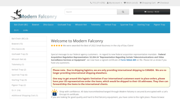 modernfalconry.com