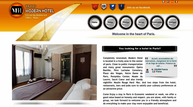 modernhotelparis.com