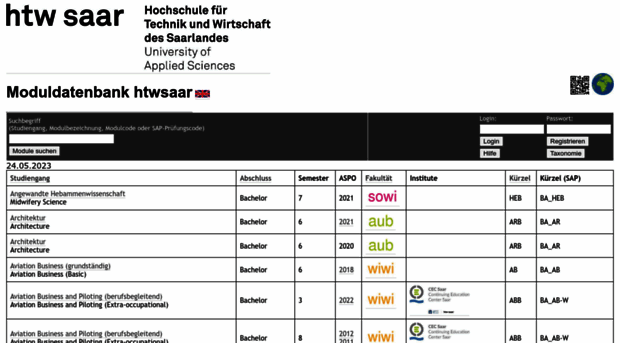 moduldb.htwsaar.de