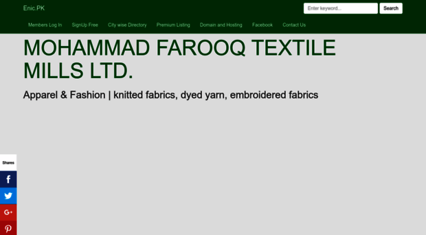 mohammadfarooqtextilemillsltd.enic.pk