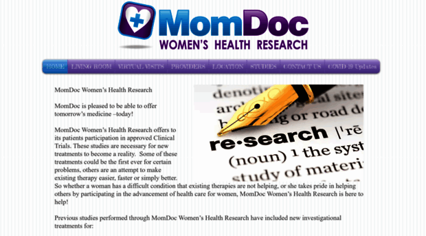 momdocwomenshealthresearch.com