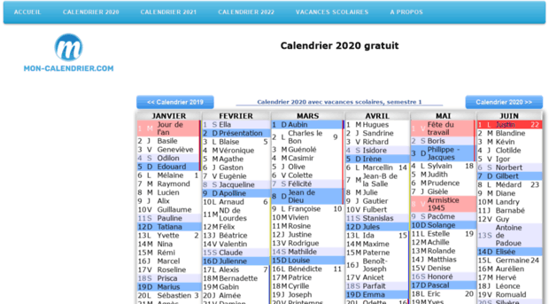 mon-calendrier.com