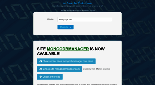 mongodbmanager.com.isdownorblocked.com