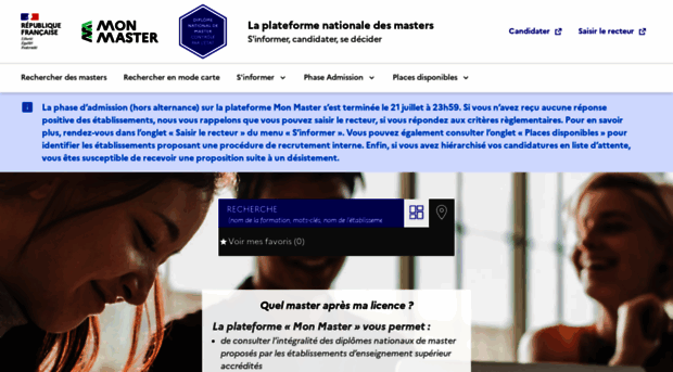 Monmaster Gouv Fr La Plateforme Nationale Des Ma Monmaster