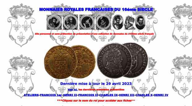 monnaies-royales-francaises-du-16eme-siecle.fr