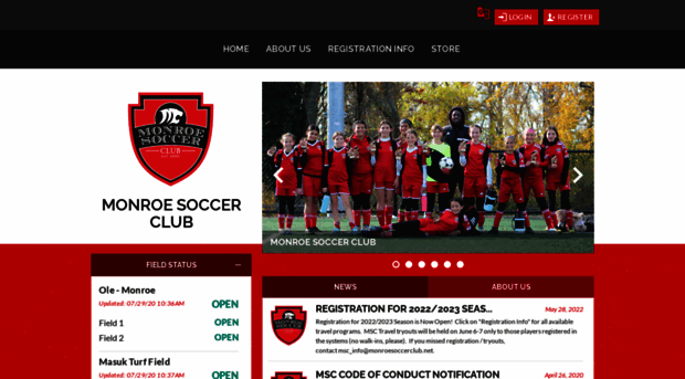 monroesoccerclub.net