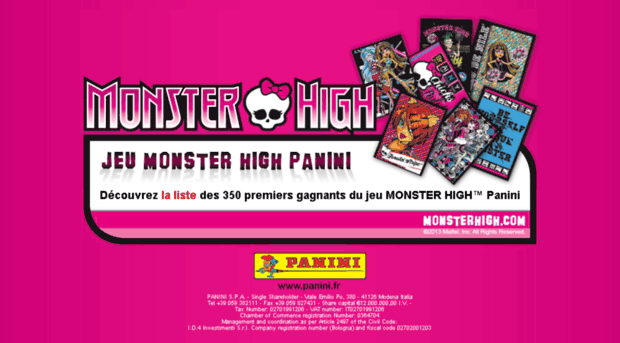 monsterhigh.paninigroup.com