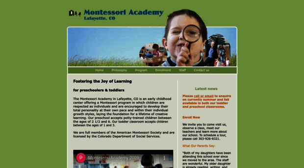 montessoriacademylafayette.com