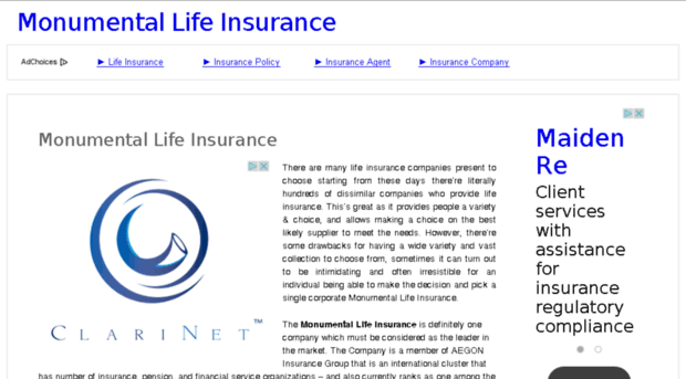 monumentallifeinsurance.net