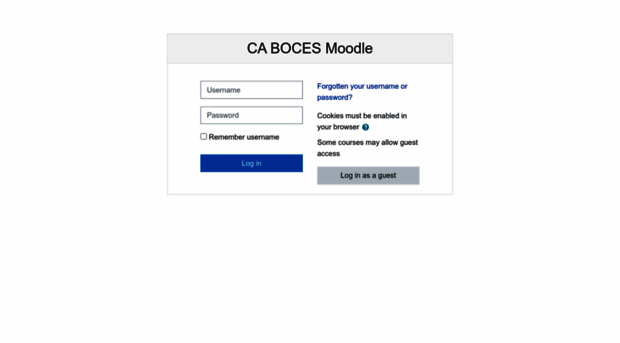 moodle.caboces.org - CA BOCES Moodle: Log in to the... - Moodle ...