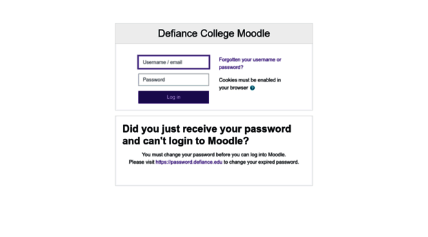 moodle.defiance.edu