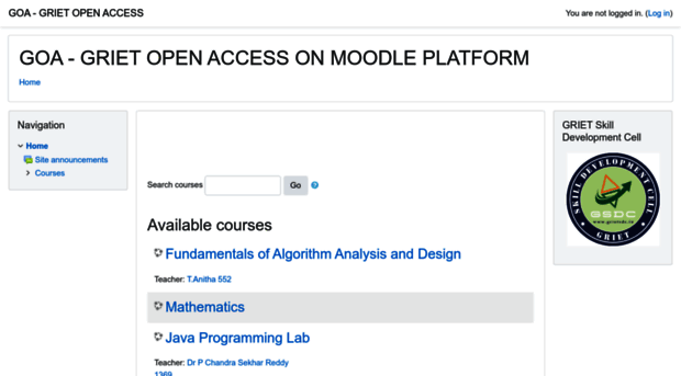 moodle.griet.ac.in