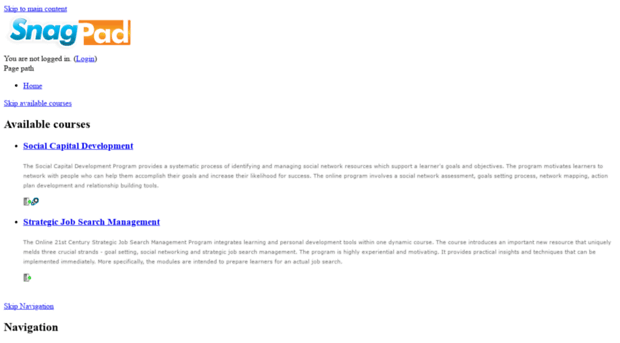 moodle.snagpad.com