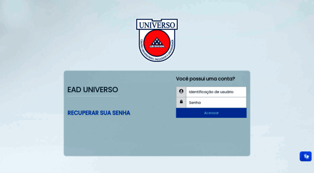 moodle.universo.edu.br - EAD UNIVERSO: Acesso ao site - Moodle UNIVERSO