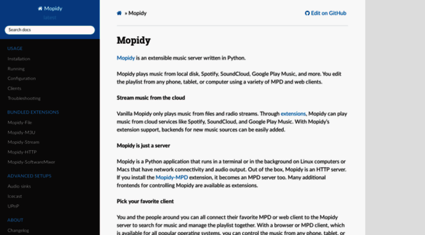 mopidy.readthedocs.org