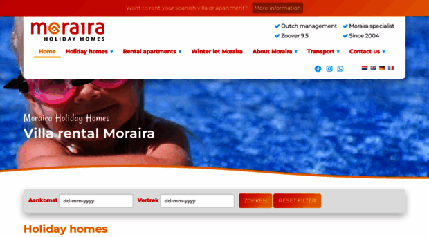 moraira-holidayhomes.com