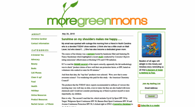 moregreenmoms.com