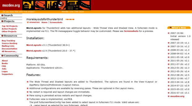 morelayoutsforthunderbird.mozdev.org