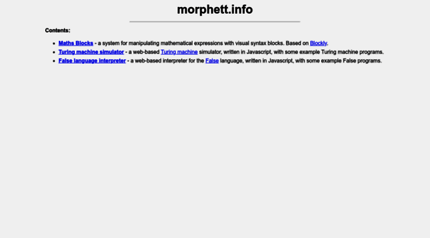 morphett.info