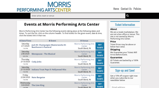 morrisperformingarts.center-tickets.net